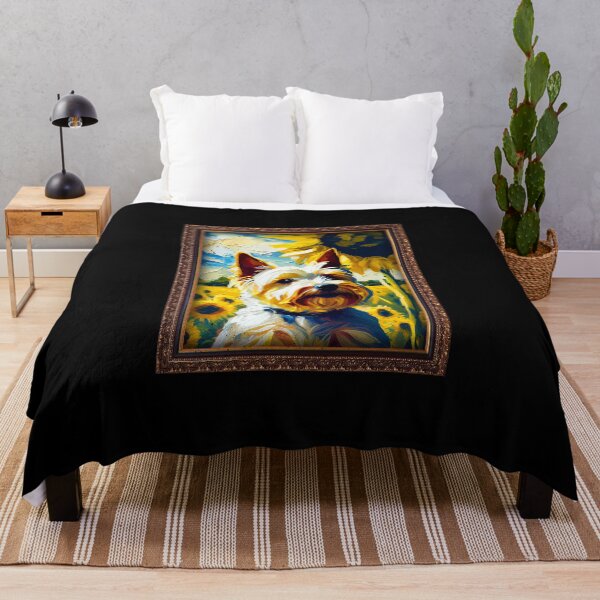 Item preview, Biewer Terrier Sunflower Painting Adorable Dog designed and sold by rafaeltto.