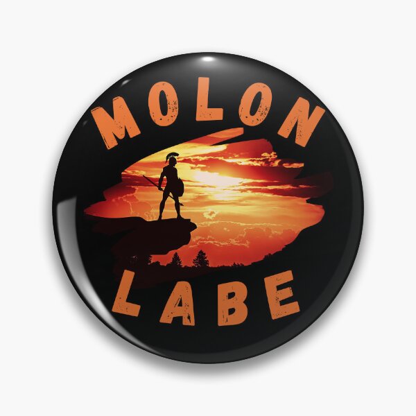 Item preview, Molon labe design is characterized by a bold graphic of a Spartan warrior, highlighting their strength and fortitude designed and sold by awCurve.