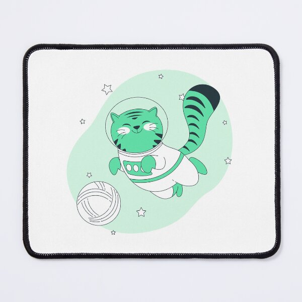 Item preview, Kawaii Cat Astronaut in Space Playing With Ball of String designed and sold by black_ master.