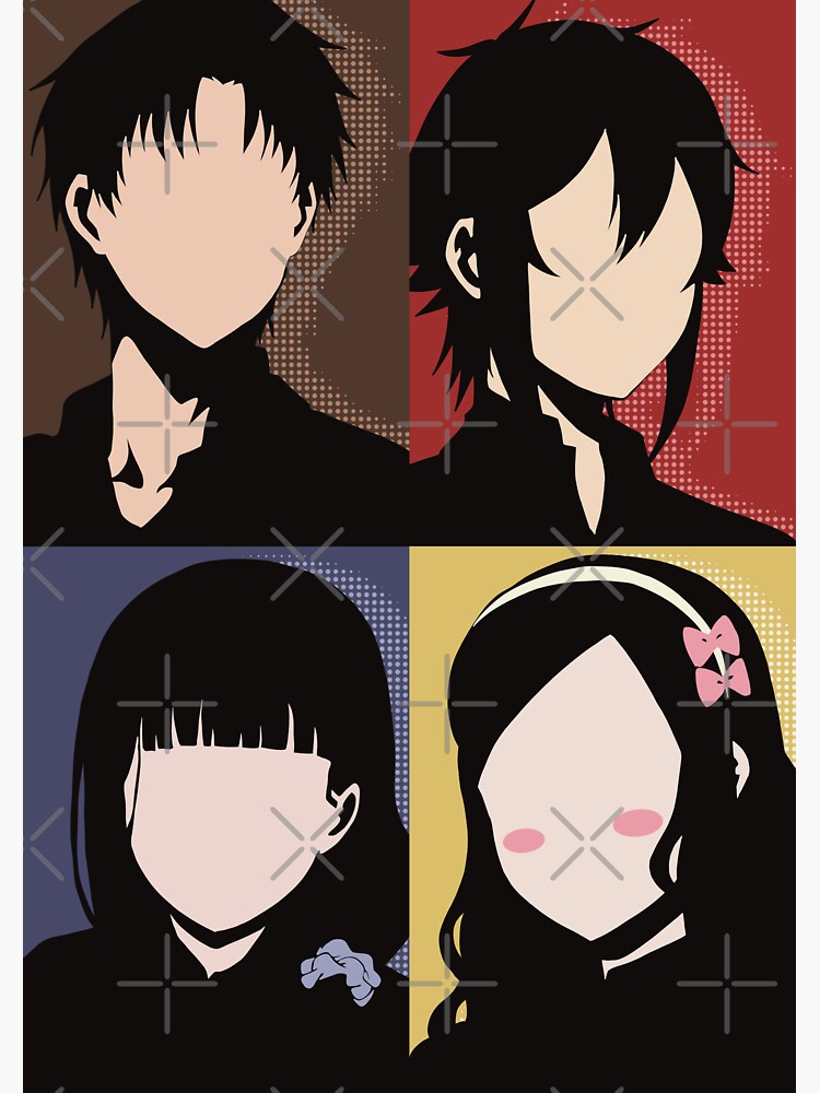 Tomo Aizawa and Junichirou Kubota Eyes from Tomo chan Is a Girl or Tomo-chan  wa Onnanoko! Anime (Minimalist Style) Sticker for Sale by Animangapoi