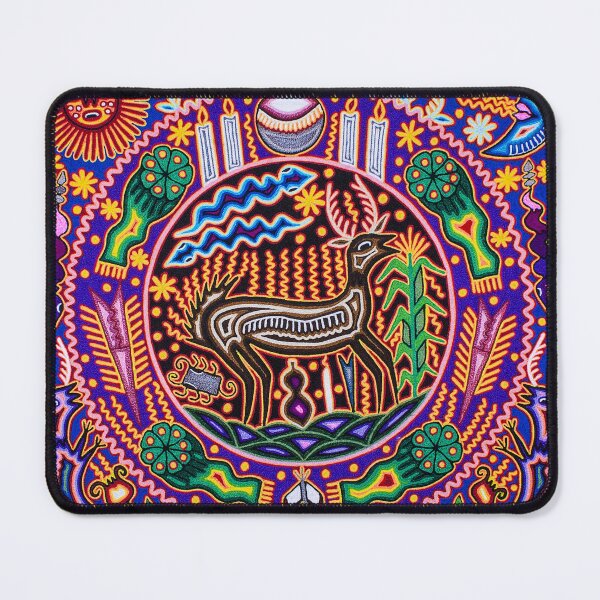 Item preview, Deer and shaman mexican huichol wixarika designed and sold by aramara-huichol.