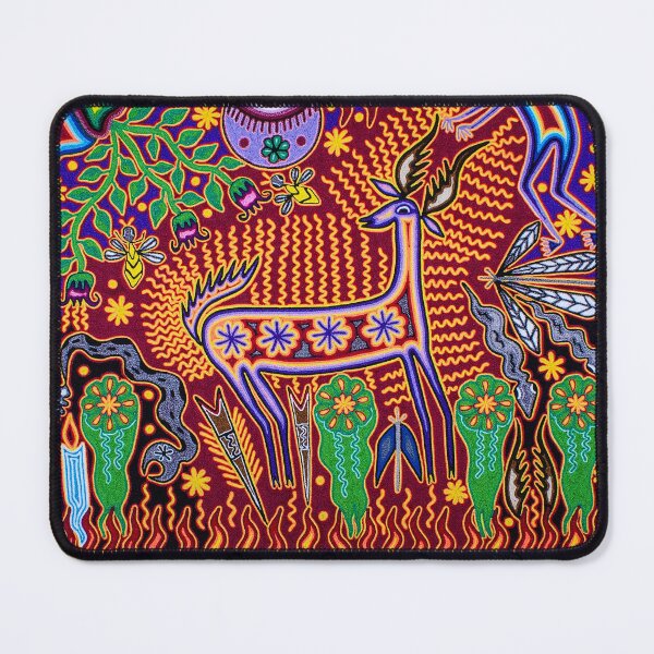 Item preview, Deer and shaman mexican huichol wixarika designed and sold by aramara-huichol.