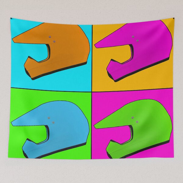 Item preview, Four Motocross Bike Helmet - pop art style designed and sold by PeterADesign.