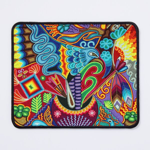 Item preview, Deer and eagle mexican huichol wixarika designed and sold by aramara-huichol.