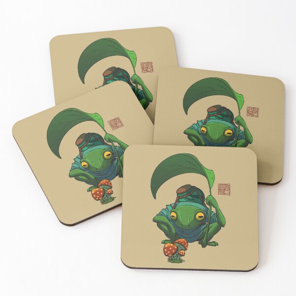 Item preview, A Frog and His Son Inspecting Mushroom Drawing designed and sold by DingHuArt.