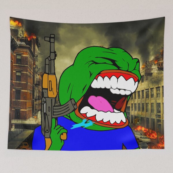 Item preview, Rare Pepe Lets Go With Gun designed and sold by Slav-Art.