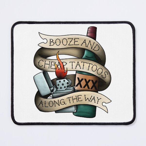 Item preview, Booze & Cheap Tattoos designed and sold by spottedhound.