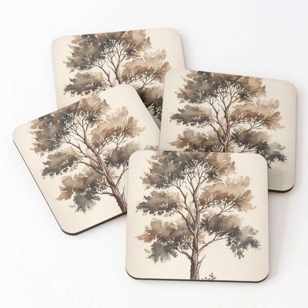 Item preview, Minimalist Watercolor Ash Tree Design for Tshirt and Sticker designed and sold by DafGole.