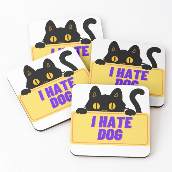 Item preview, I Hate Dog - cat hate Dogs designed and sold by Mapsart-.
