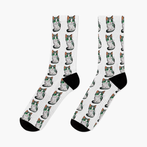 Item preview, Cute Cartoon Cat with Green Eyes designed and sold by eddyscanyon.
