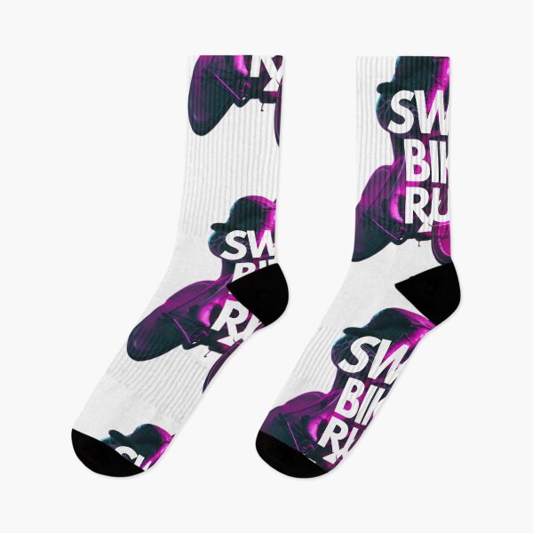 Item preview, Swim Bike Run Triathlon White on Black Arts and Crafts Movement, Futago, portrait, Substance 3D, Motion blur, game item, hot pink magenta colors designed and sold by Triathlongram.