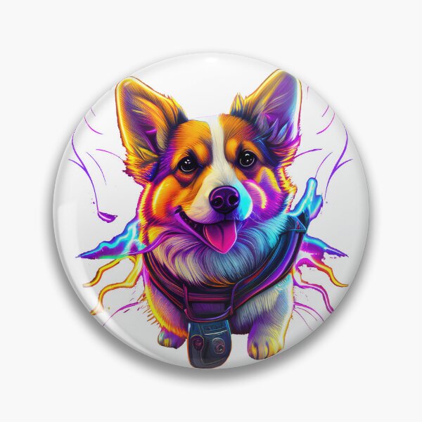 Item preview, Cool Corgi Neon color designed and sold by SleepyZorgi.