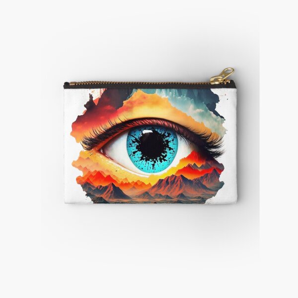 Item preview, Surrealist eye painting with mountains! designed and sold by artra-shop.