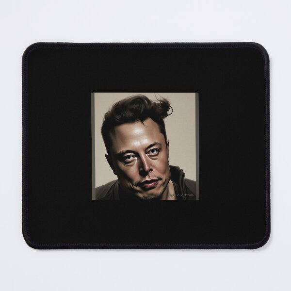 Item preview, Artistic portrait of Elon smiling designed and sold by UglyAIArtwork.