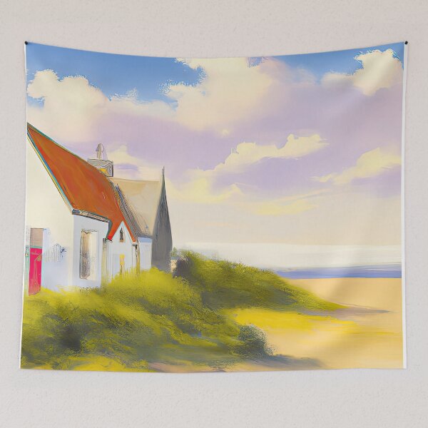 Item preview, Beachy Bliss: Relaxing Coastal Print, AI Generated Fine Art Design - Contemporary Modern Design designed and sold by ArtPrintsAi.