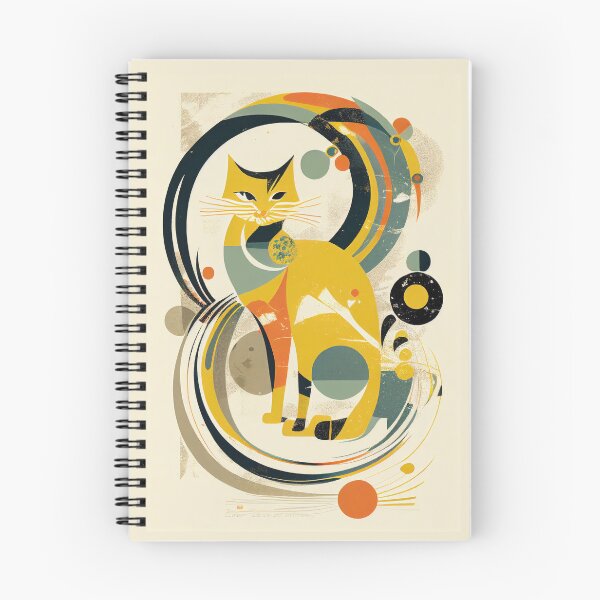 Aperçu de l'œuvre Boho Cat 81 Abstract Art Print Peinture Décoration murale créée et vendue par winterkitty88.