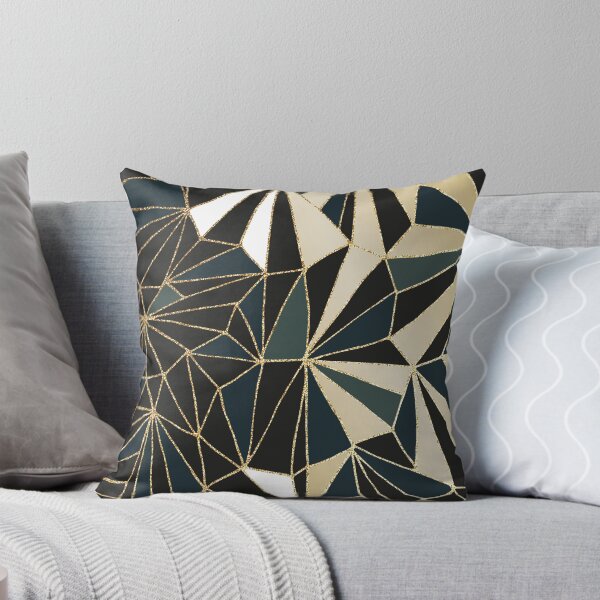 Vista previa del artículo con la obra «Nueva Geometría Art Deco - Verde Esmeralda y Oro», diseñado y vendido por Dominiquevari.