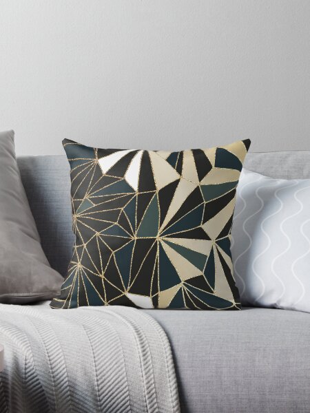 Item preview, New Art Deco Geometry - Emerald Green & Gold designed and sold by Dominiquevari.