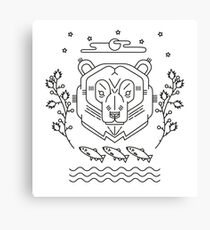 Scandinavian Bear Canvas Print