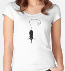 Black cat silhouette Women's Fitted Scoop T-Shirt