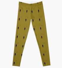 Black cat silhouette Leggings