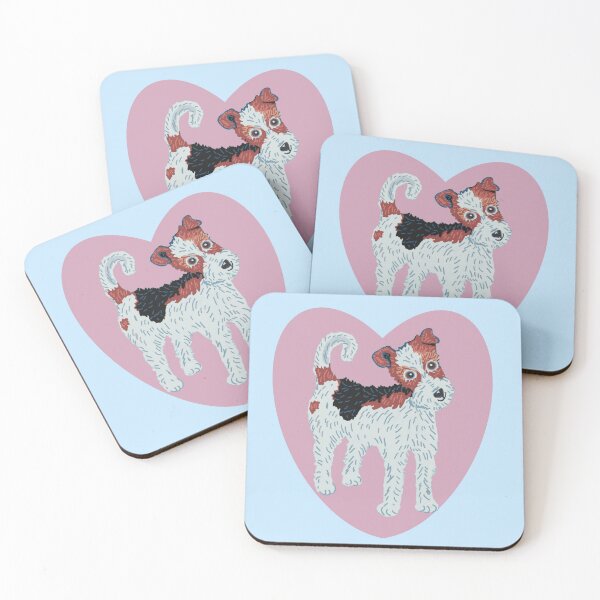 Item preview, Fox Terrier Love Heart designed and sold by Janpaints22.