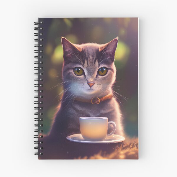 Item preview, Tabby Cat with a mug cup of morning coffee designed and sold by akwl-design.