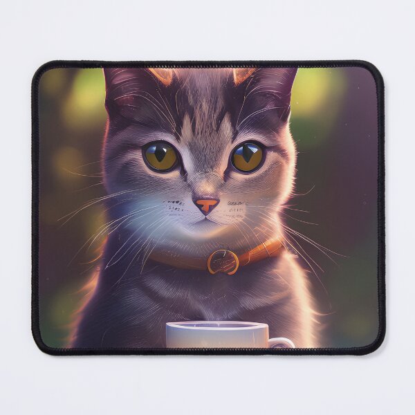 Item preview, Tabby Cat with a mug cup of morning coffee designed and sold by akwl-design.