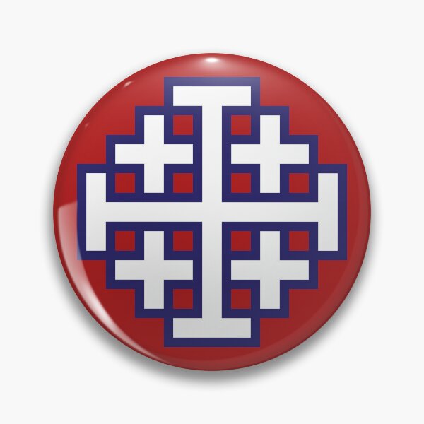 Item preview, Jerusalem Cross - White and Blue designed and sold by joshcartoonguy.