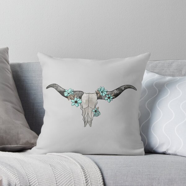 Item preview, Western Floral Steer Skull designed and sold by l-n-designs.