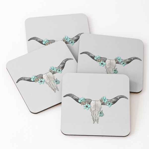 Item preview, Western Floral Steer Skull designed and sold by l-n-designs.
