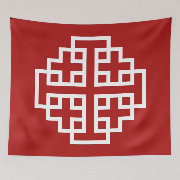 Item preview, Jerusalem Cross - White Over Red designed and sold by joshcartoonguy.