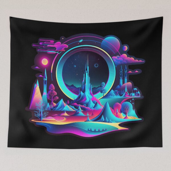 Item preview, Cosmic Portal to an Abstract Alien Landscape designed and sold by Mythic-Dream.