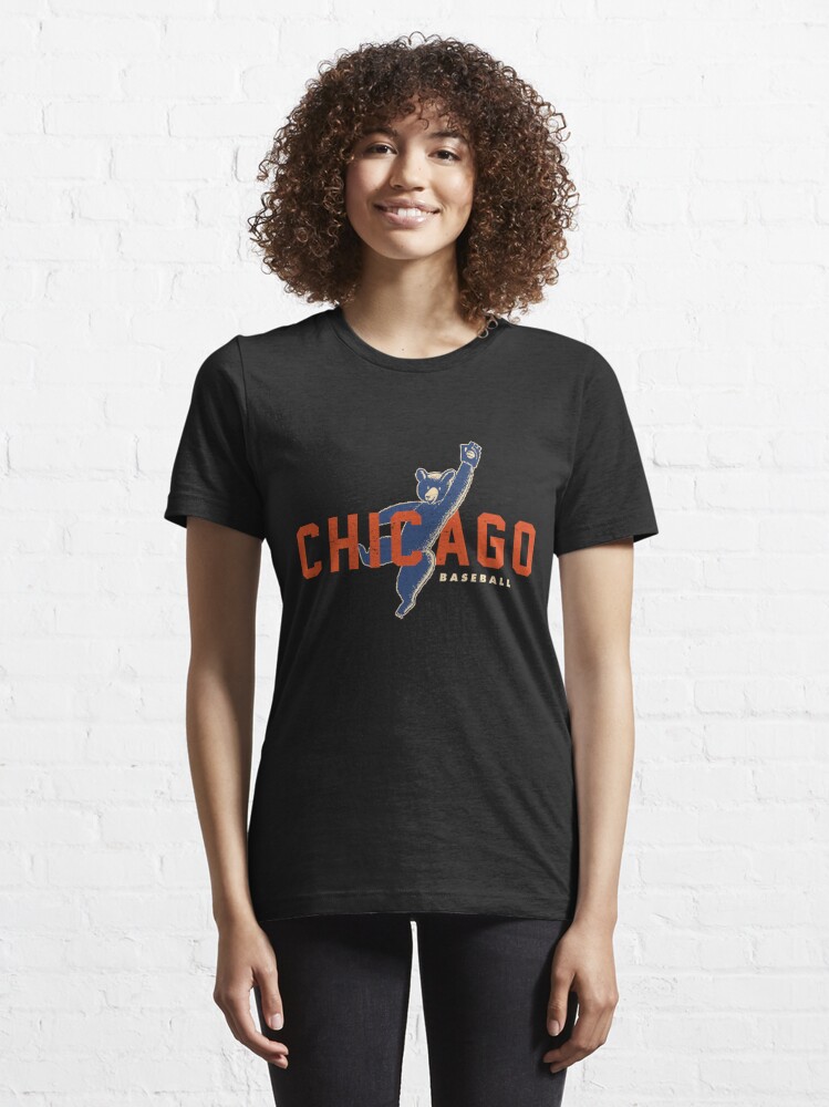 Vintage Chicago Cubs Catching Bear by © Purkins Originals Essential T-Shirt  for Sale by Purkins