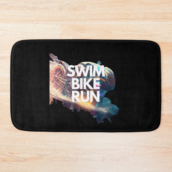 Item preview, Swim Bike Run Triathlon White on Black Cyber Fairy Grunge, Ghostcore, wide-angle, Cinema4D rendering designed and sold by Triathlongram.
