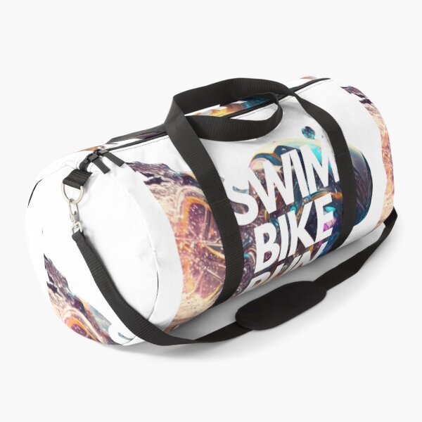 Item preview, Swim Bike Run Triathlon White on Black Cyber Fairy Grunge, Ghostcore, wide-angle, Cinema4D rendering designed and sold by Triathlongram.