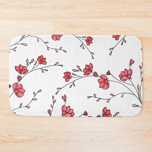Item preview, Floral Vine Abstract Red Flowers designed and sold by Usagi-Kun.