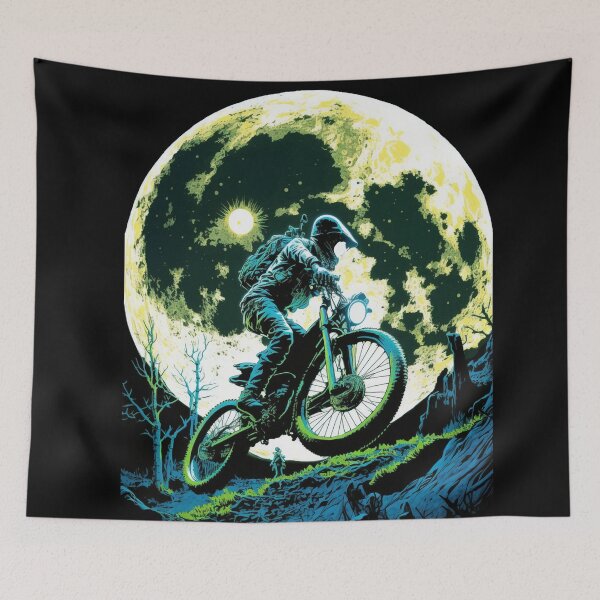 Item preview, Astronaut Riding Bicycle-Exploring The Moon designed and sold by FridPix.