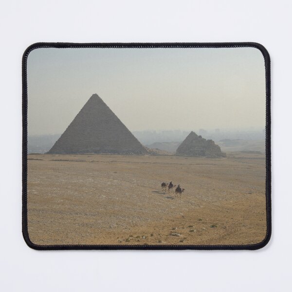 Item preview, Camel Riders Crossing The Giza Plateau With The Pyramid Of Menkaure And The Queens Pyramids Behind Them. designed and sold by Tom Wurl.