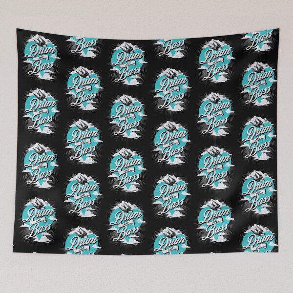 Item preview, DRUM AND BASS  - Heart Of The BASS Vintage (blue) designed and sold by Discothreadz.