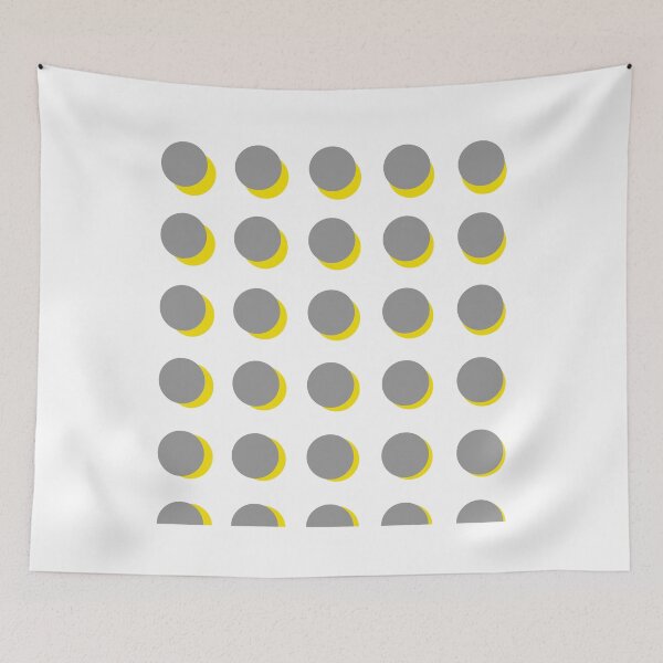 Item preview, Yellow and Gray Circles designed and sold by DamarisArtDecor.