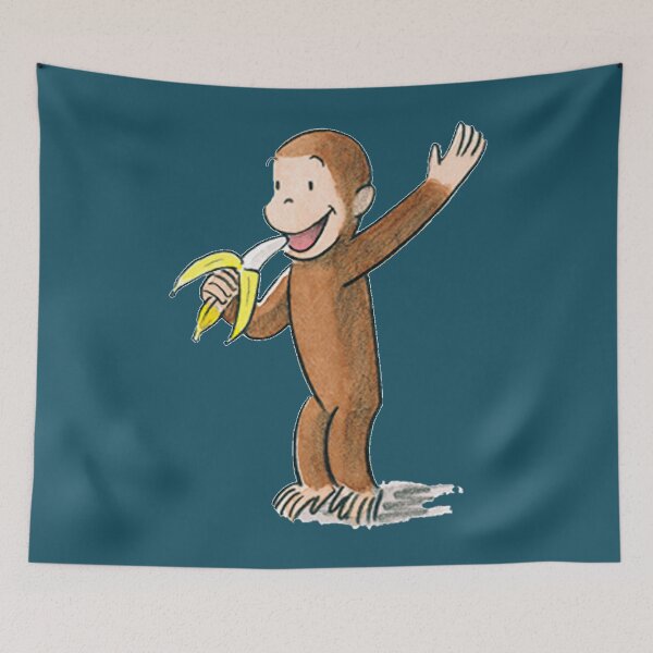 Item preview, Curious George eating a banana. designed and sold by HarleyAkhtar.