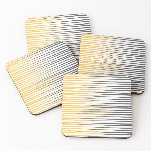 Item preview,  Yellow and Gray Lines designed and sold by DamarisArtDecor.