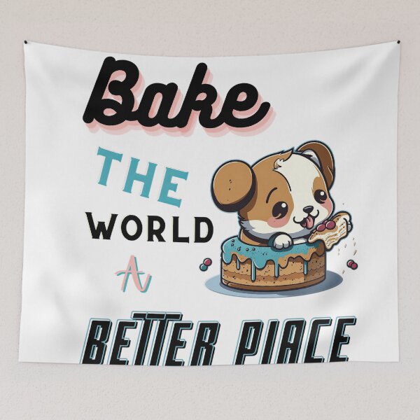 Item preview, Bake the World a Better Place Korgi Puppy Dog designed and sold by wildcrazylove.