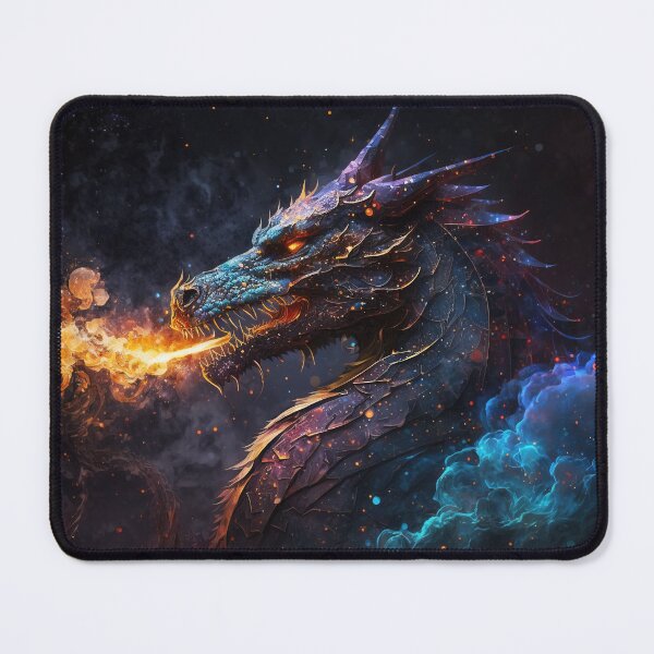 Item preview, Giant Fantasy Dragon in the Night Sky . AI generated Illustration. designed and sold by svetlanna.