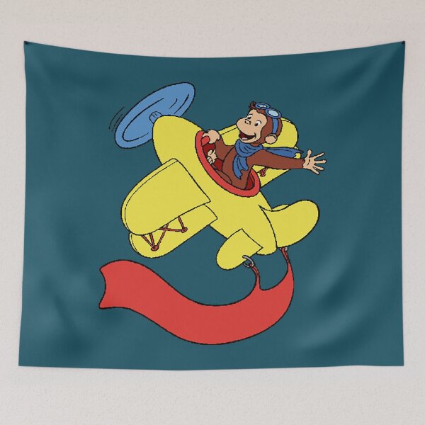 Item preview, Curious george in an airplan  designed and sold by HarleyAkhtar.