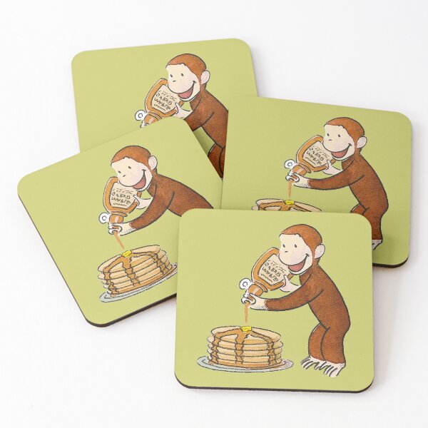 Item preview, Curious George making pancakes   designed and sold by HarleyAkhtar.