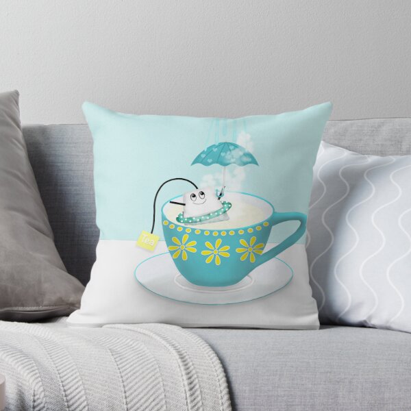 storm in a teacup Throw Pillow