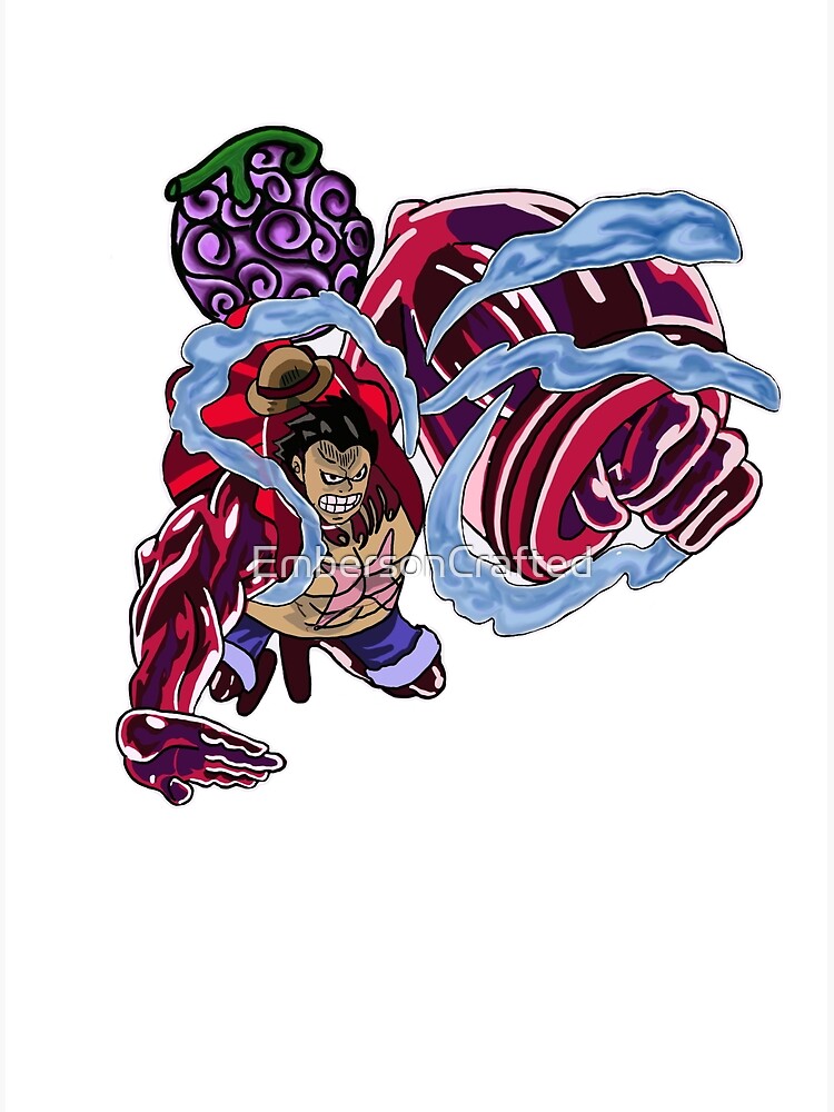 This is Luffy in gear 4 (Snakeman) Sticker for Sale by Gliphel