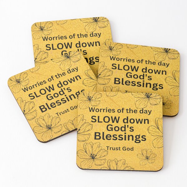 Item preview, Worries slow down Gods Blessings Trust God. - Christain designed and sold by K.M. Creations.